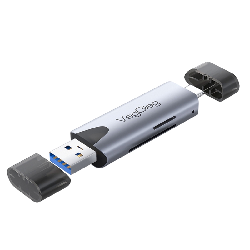 VegGieg Type-C ve USB 2.0 SD-MicroSD TF Kart Okuyucu - 1