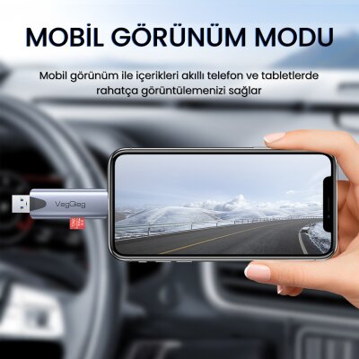 VegGieg Type-C ve USB 2.0 SD-MicroSD TF Kart Okuyucu - 2