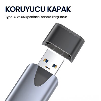 VegGieg Type-C ve USB 2.0 SD-MicroSD TF Kart Okuyucu - 7