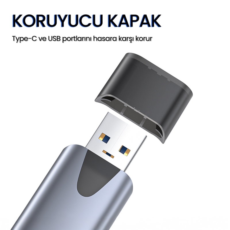 VegGieg Type-C ve USB 2.0 SD-MicroSD TF Kart Okuyucu - 7