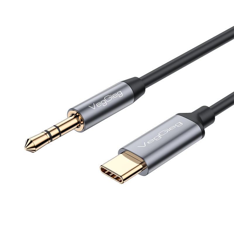VegGieg USB Type-C to 3.5mm Aux Hi-Fi Ses Kablosu 1 Metre - 1