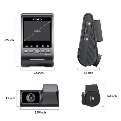Viofo A329S 2 Kameralı Ön+Arka 4K 60FPS+2K Wi-Fi 6 HDR Sony STARVIS 2 Sensör GPS'li SSD Destekli Araç Kamerası - 6
