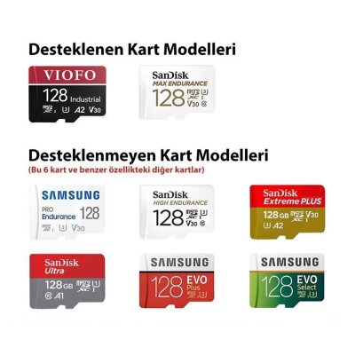 Viofo A329S 2 Kameralı Ön+Arka 4K 60FPS+2K Wi-Fi 6 HDR Sony STARVIS 2 Sensör GPS'li SSD Destekli Araç Kamerası - 8